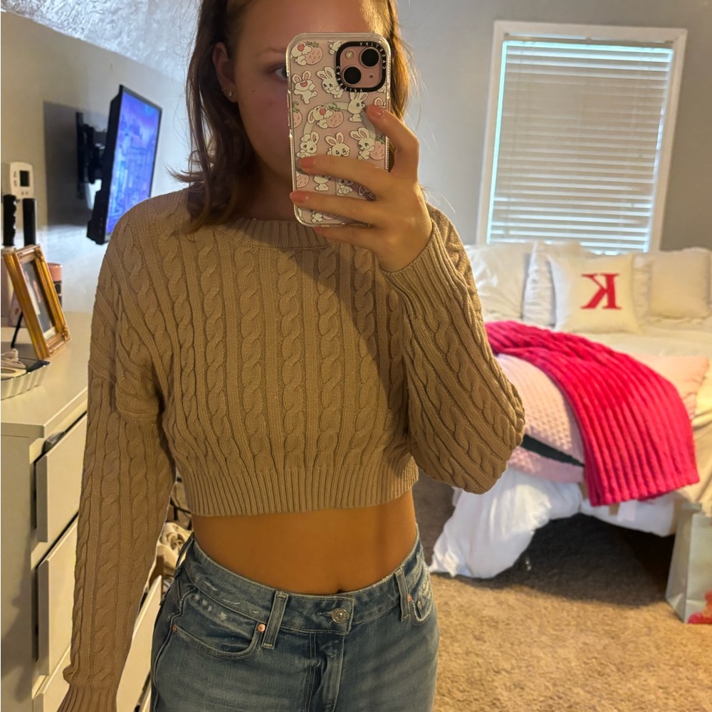 Altar’d State Beige Knit Sweater